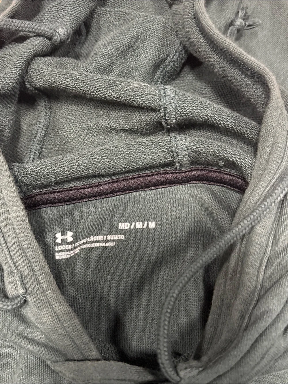 Project Rock Under Armour Sweatshirt Mens M Green Terry Hoodie Bull Snake Loose